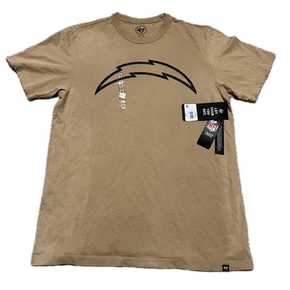 '47 Brand Cadet Brown Size‎ M Los Angeles Chargers Premier Franklin Tee NWT